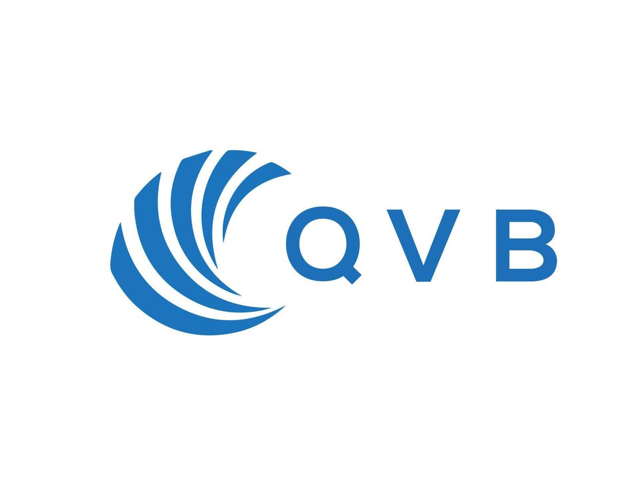 qvb brev logotyp design på vit bakgrund. qvb kreativ cirkel brev logotyp begrepp. qvb brev design. vektor