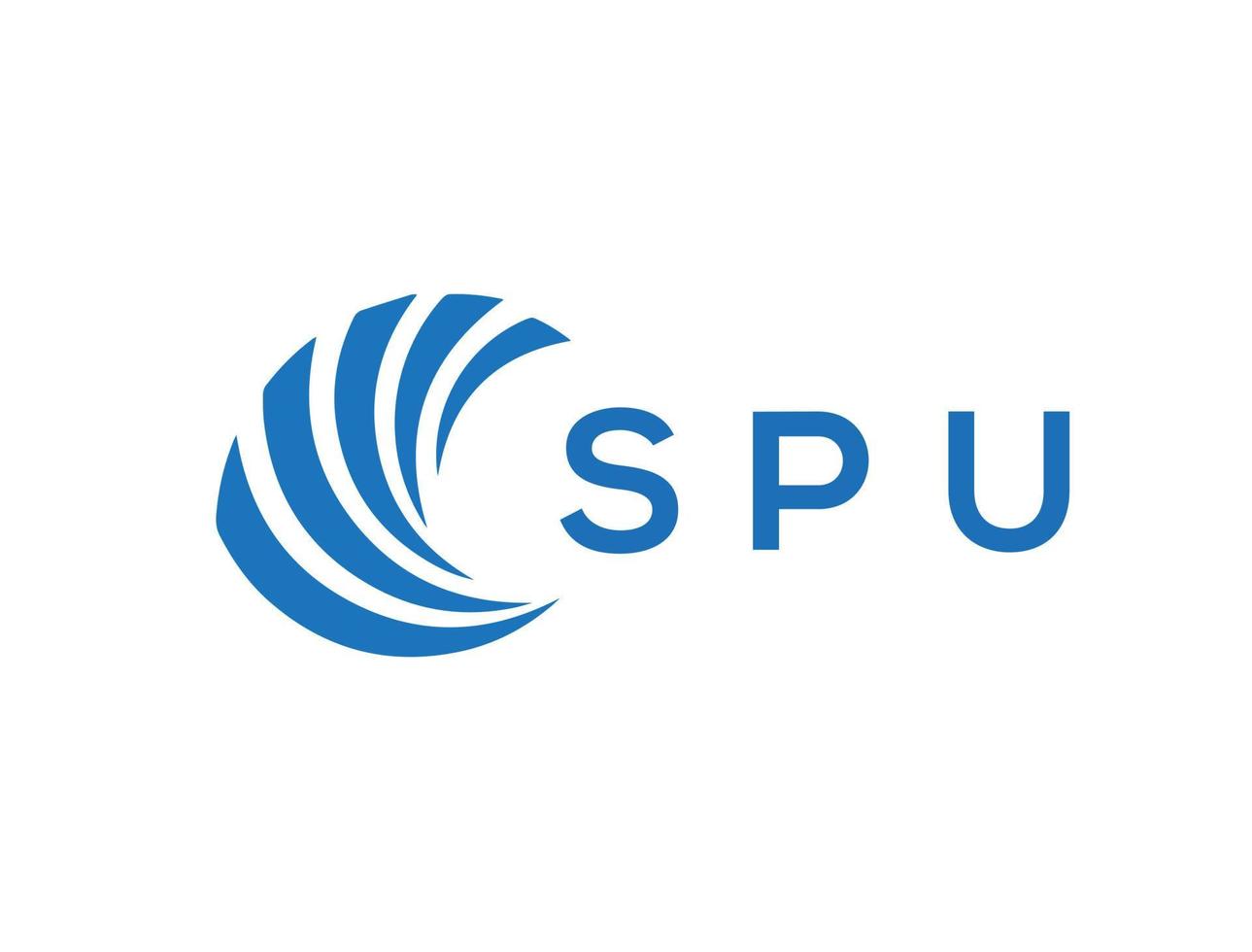 spu brev logotyp design på vit bakgrund. spu kreativ cirkel brev logotyp begrepp. spu brev design. vektor