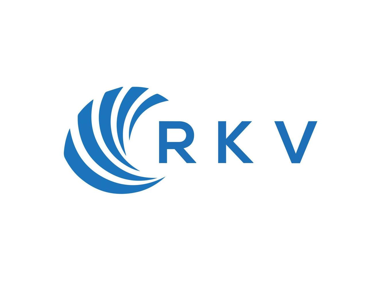 rkv brev logotyp design på vit bakgrund. rkv kreativ cirkel brev logotyp begrepp. rkv brev design. vektor