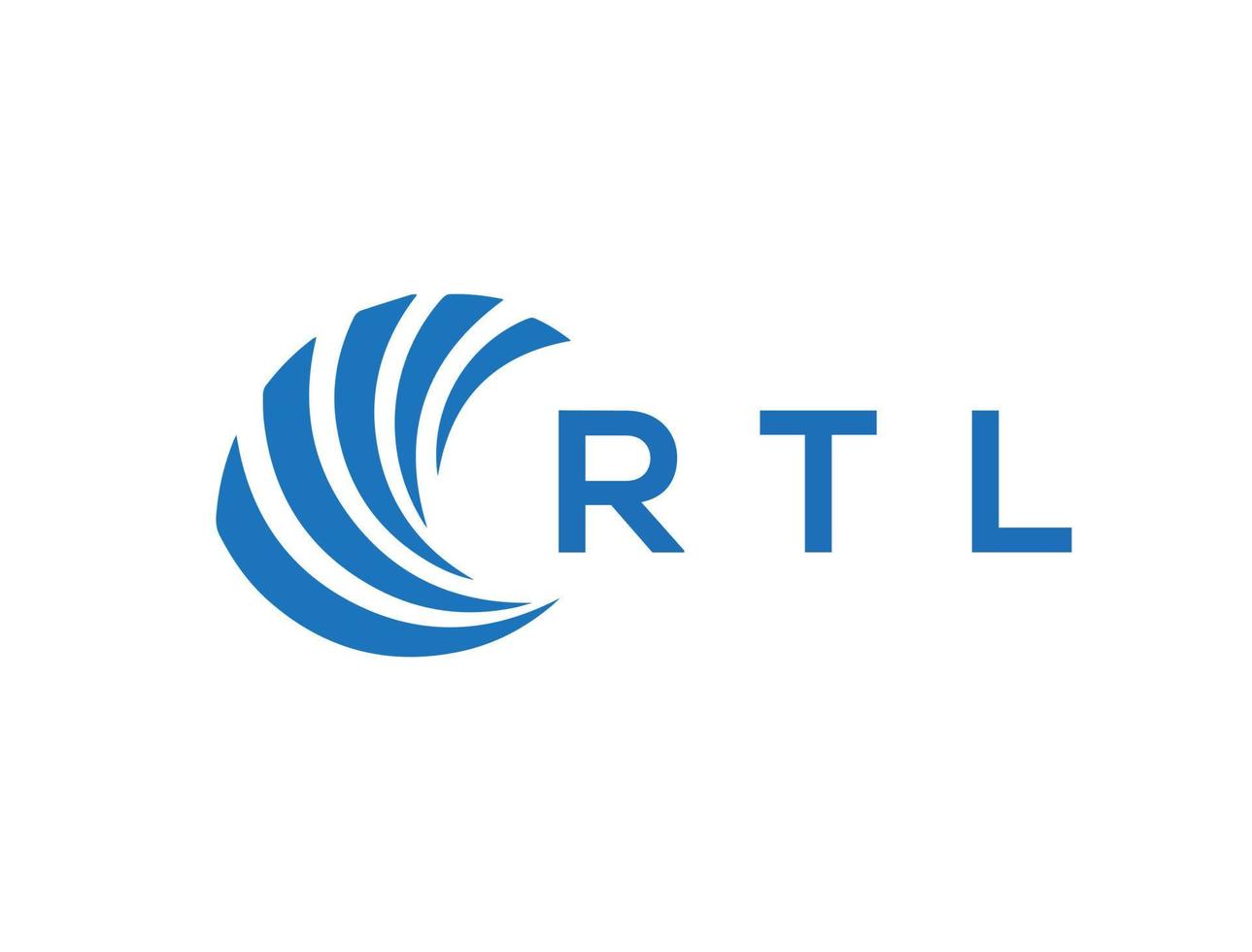 rtl brev logotyp design på vit bakgrund. rtl kreativ cirkel brev logotyp begrepp. rtl brev design. vektor