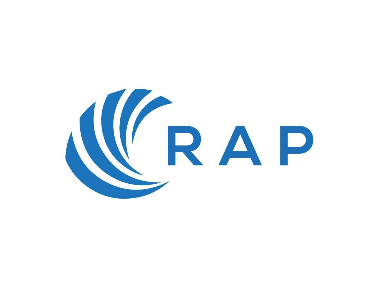 rap brev logotyp design på vit bakgrund. rap kreativ cirkel brev logotyp begrepp. rap brev design. vektor