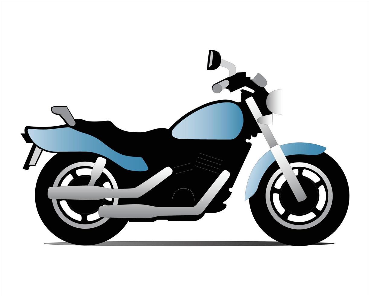 Motorrad mit Motorrad Vektor Illustration