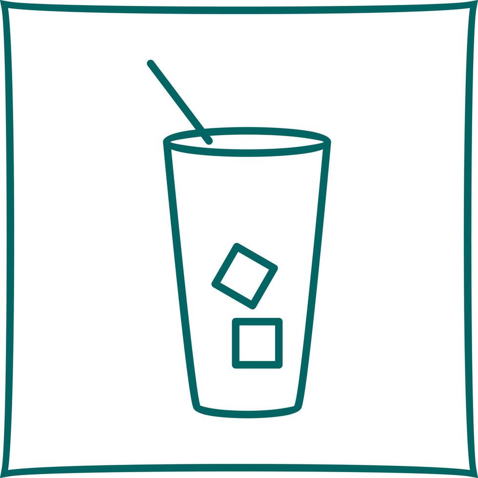 Vektorsymbol für Eiskaffee vektor