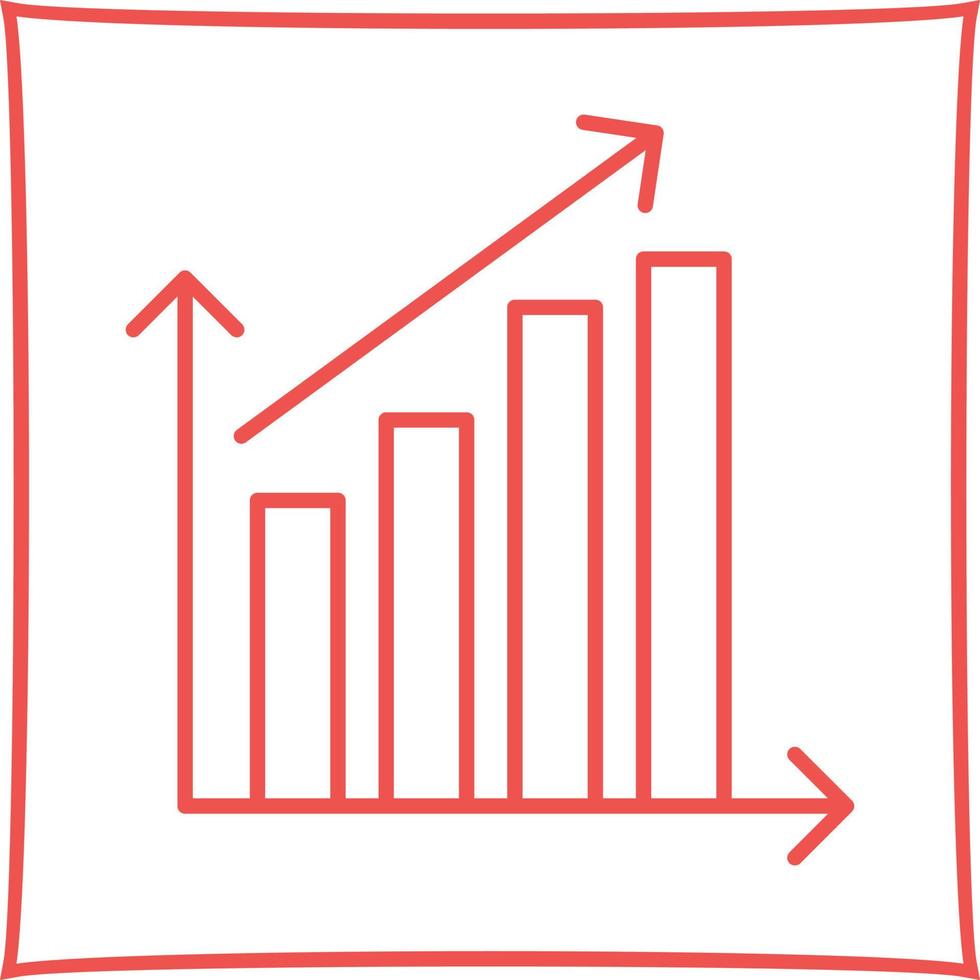 stigande statistik vektor ikon