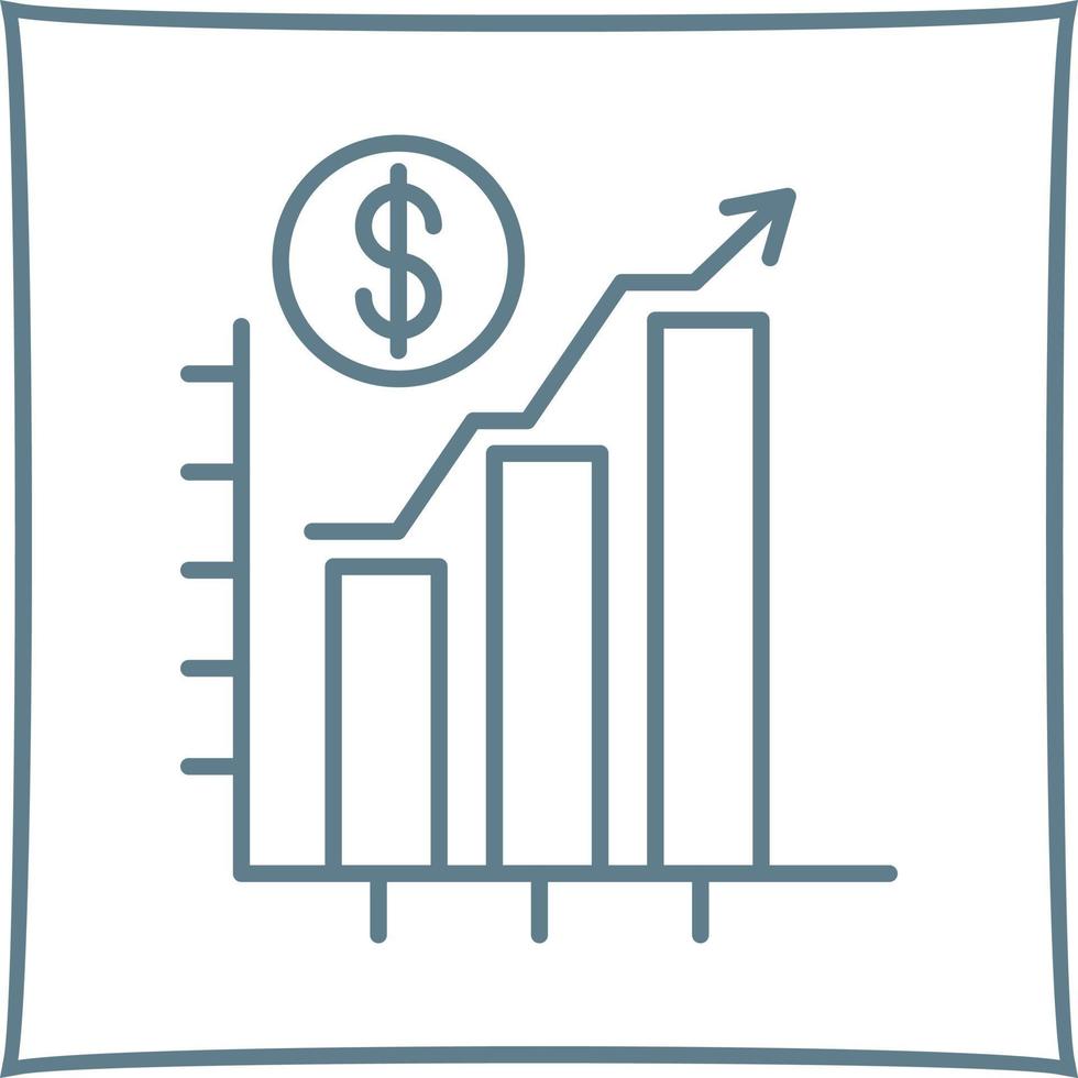 Diagramm nach oben Vektor-Symbol vektor