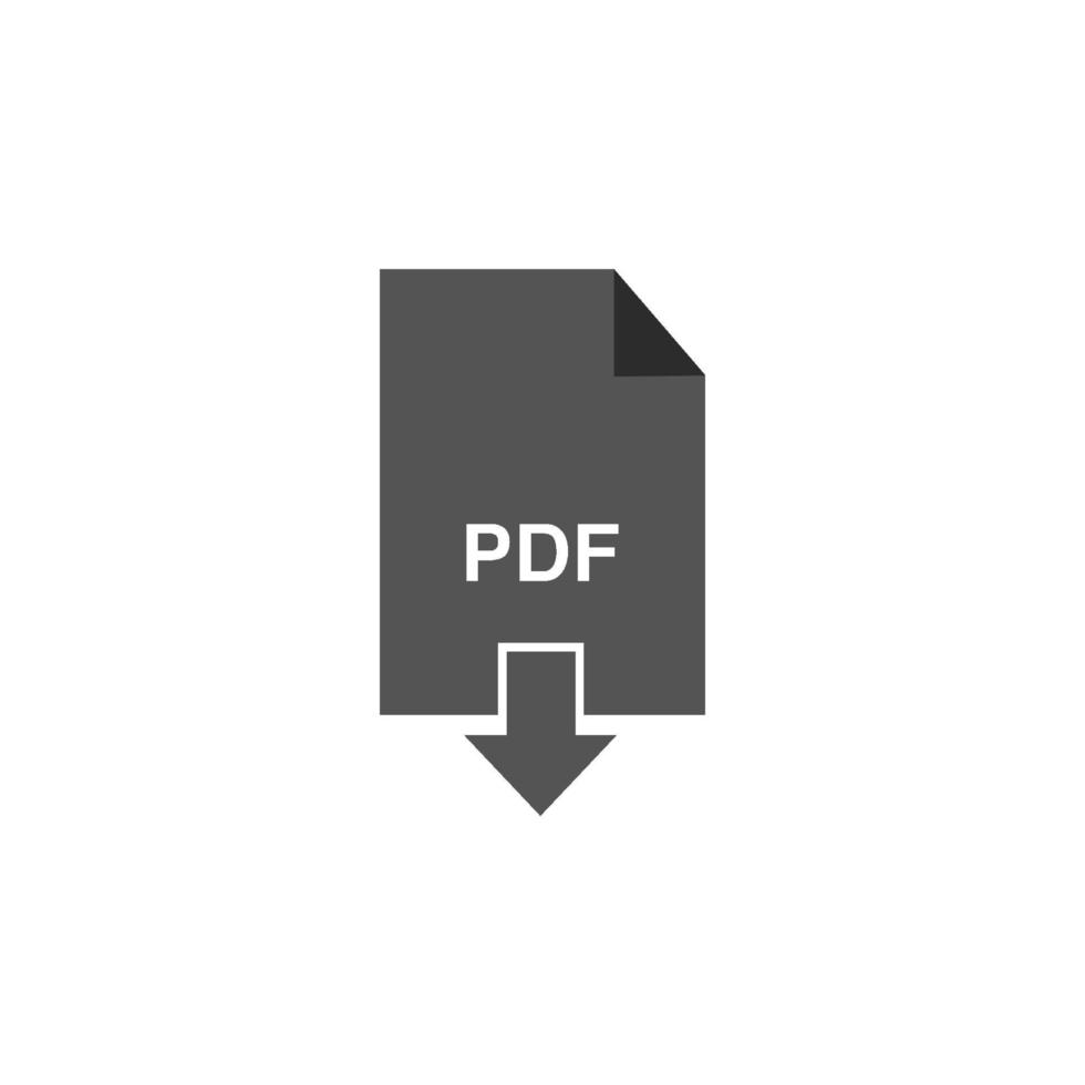 Download PDF-Dokument Vektor isoliert Symbol für Grafik und Web-Design