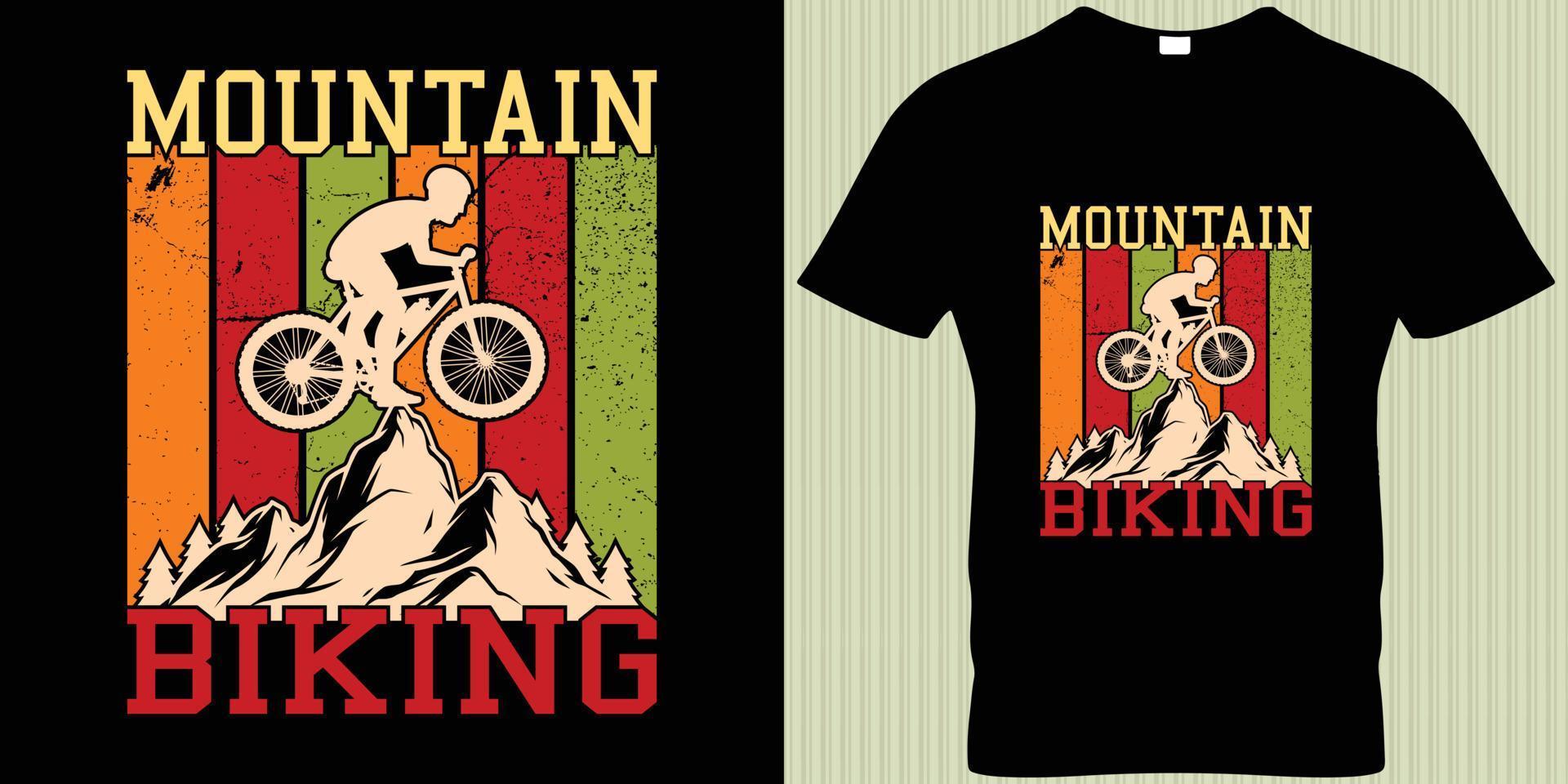 Fahrrad Vektor Kunst T-Shirt Design.