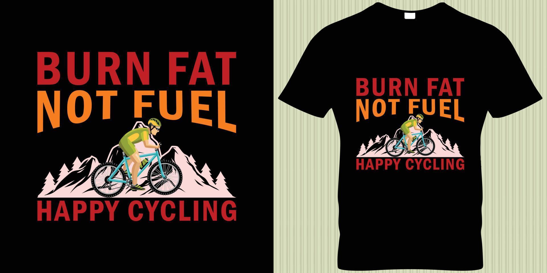 Fahrrad Vektor Kunst T-Shirt Design.