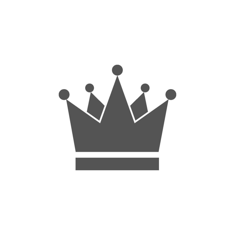 Krone Vektor isoliert Symbol. Illustration des Kronensymbols auf weißem Hintergrund