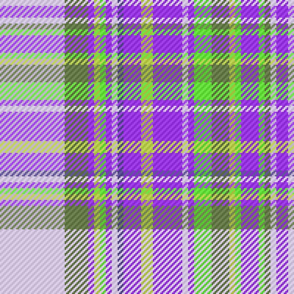 Stoff prüfen nahtlos. Plaid Textil- Vektor. Tartan Hintergrund Muster Textur. vektor