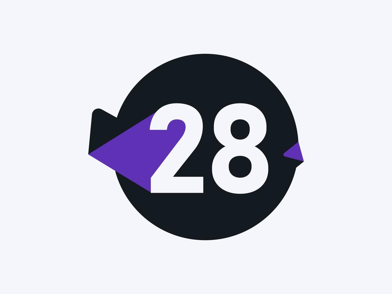 28 Nummer Logo Symbol Design Vektor Bild. Nummer Logo Symbol Design Vektor Bild