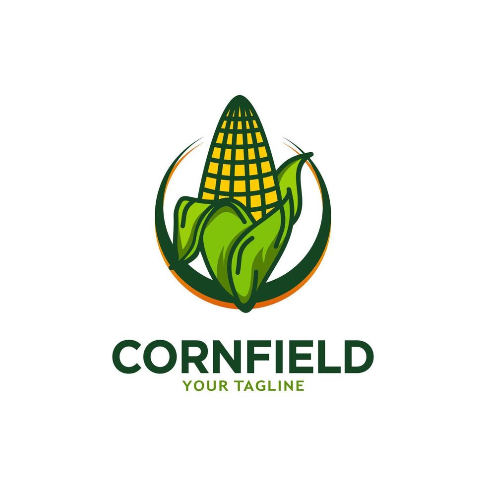 Landwirtschaft Logo Vorlage Design. Mais Symbol, Zeichen oder Symbol. Bauernhof. Vektor eben Design