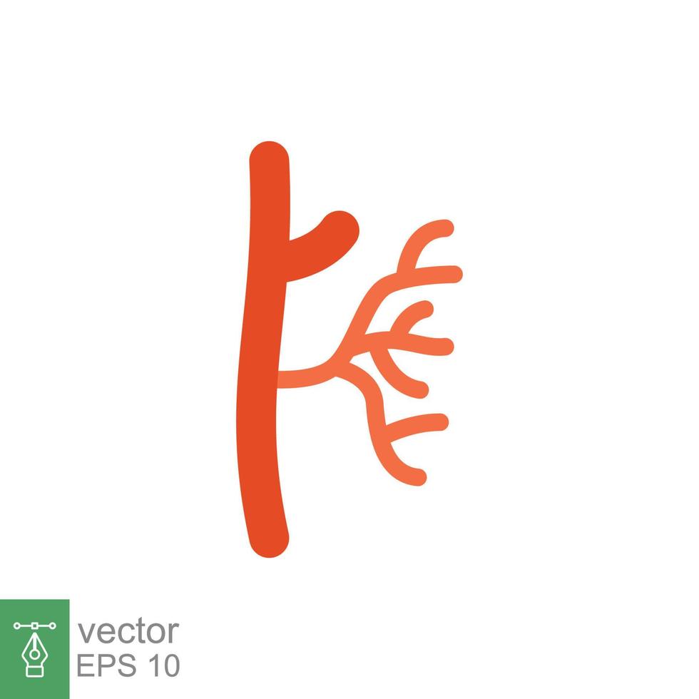 Mensch Arterie farbig Symbol. eben Stil können Sein benutzt zum Netz, Handy, Mobiltelefon, ui. Blut, Schiff, Arterie, Gefäß, Vene, Herz-Kreislauf, Herz Konzept. Vektor Illustration isoliert auf Weiß Hintergrund. eps 10.