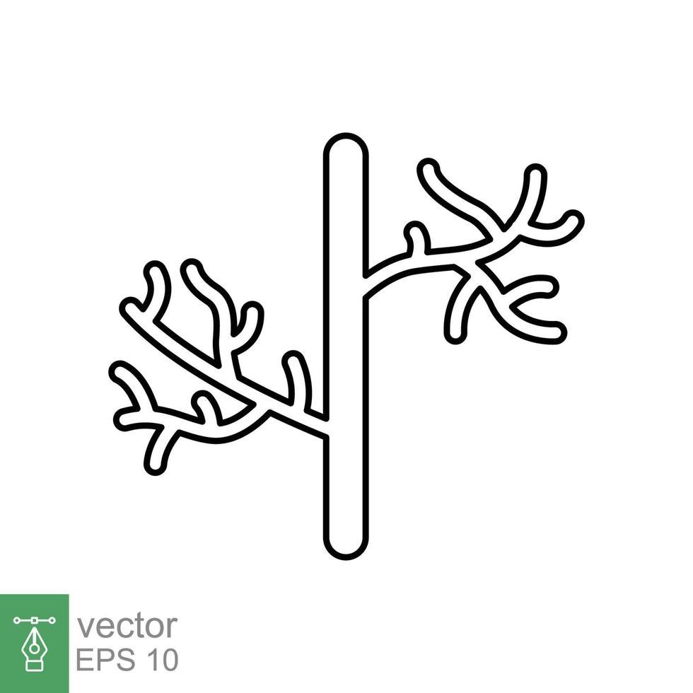 mänsklig artär linje ikon. översikt stil kan vara Begagnade för webb, mobil, ui. blod, fartyg, artär, kärl, ven, kardiovaskulära, hjärta begrepp. vektor illustration isolerat på vit bakgrund. eps 10.