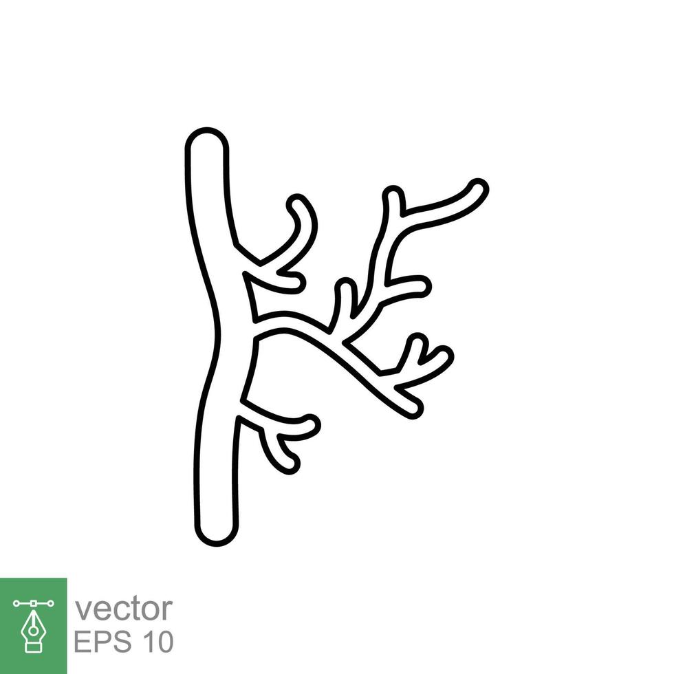 Mensch Arterie Linie Symbol. Gliederung Stil können Sein benutzt zum Netz, Handy, Mobiltelefon, ui. Blut, Schiff, Arterie, Gefäß, Vene, Herz-Kreislauf, Herz Konzept. Vektor Illustration isoliert auf Weiß Hintergrund. eps 10.