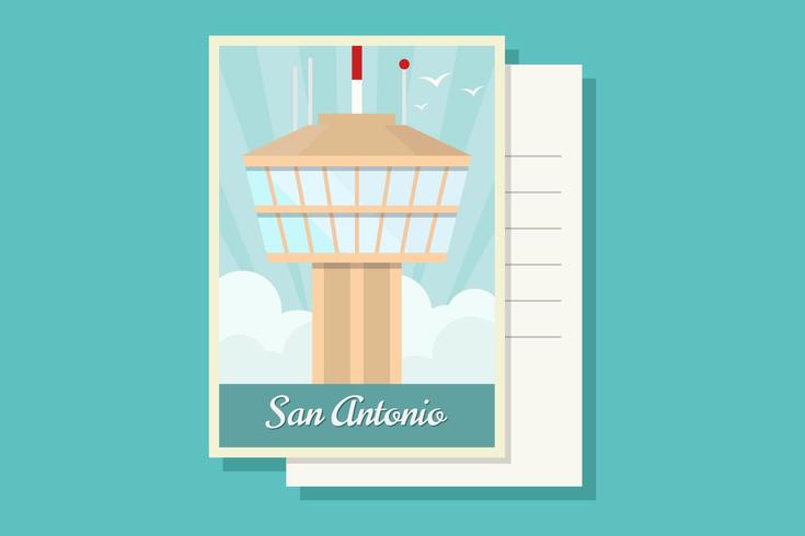 San Antonio Postkarte Vektoren