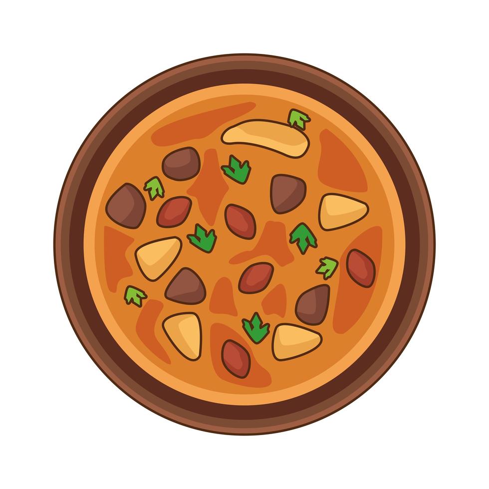 köstliche italienische Pizza Fast-Food-Ikone vektor