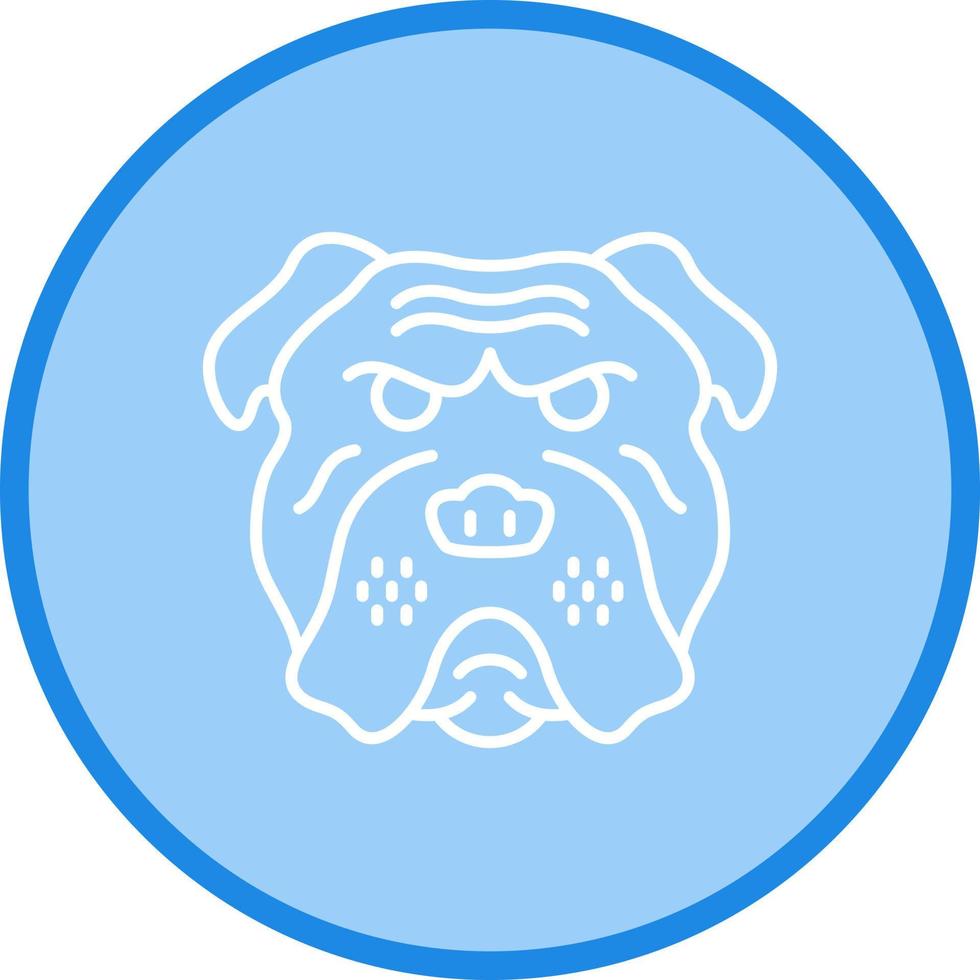 Bulldogge-Vektor-Symbol vektor