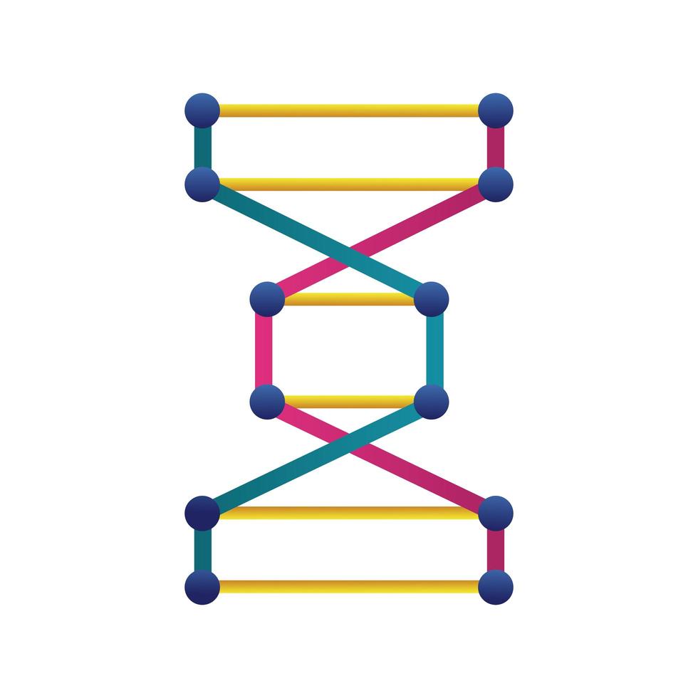 DNA-Molekülstruktur isoliert Symbol vektor