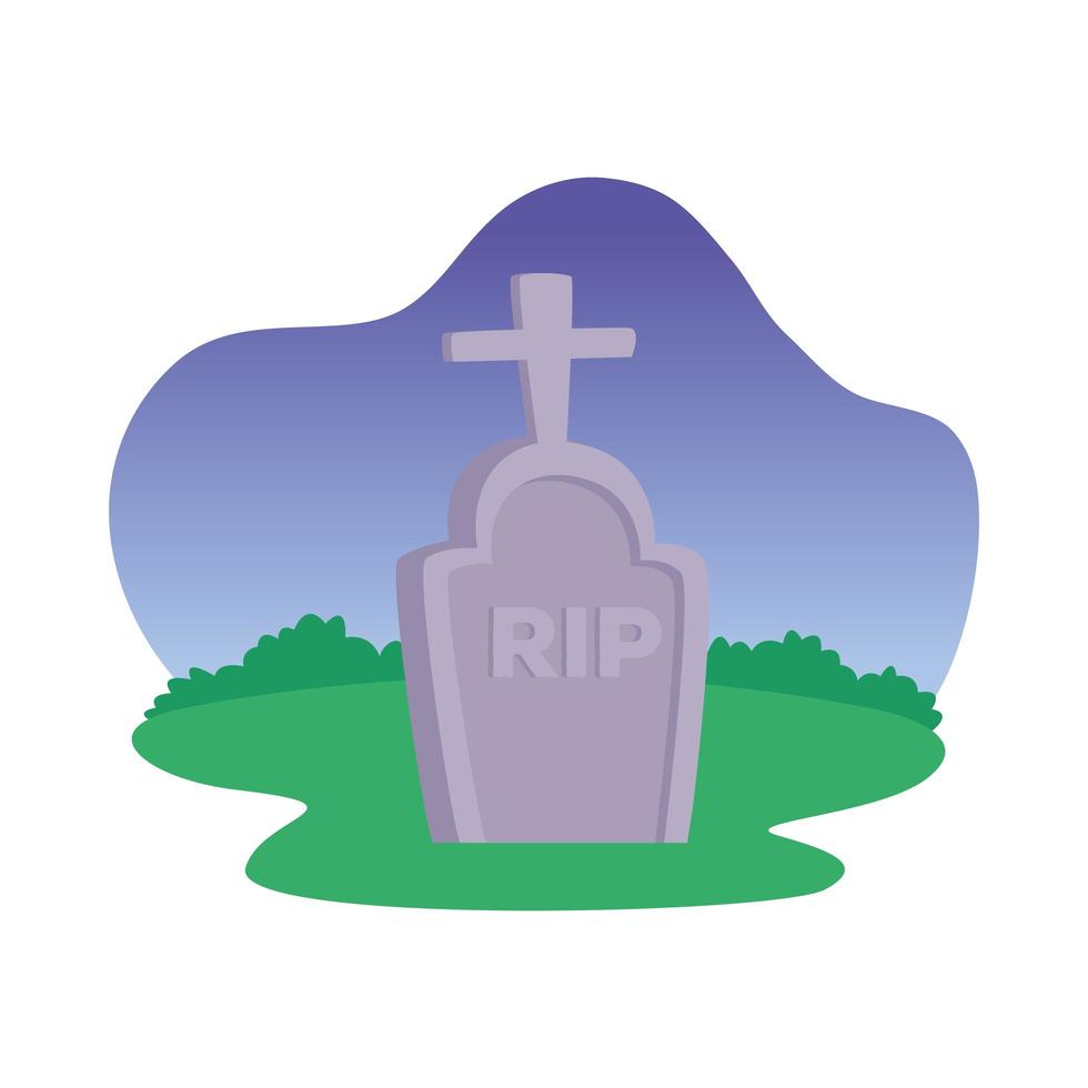 isolerad rip grave vector design