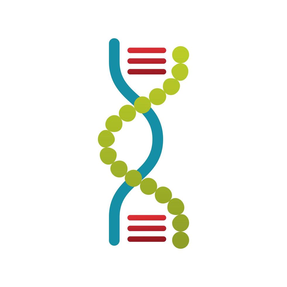 DNA-Molekülstruktur isoliert Symbol vektor