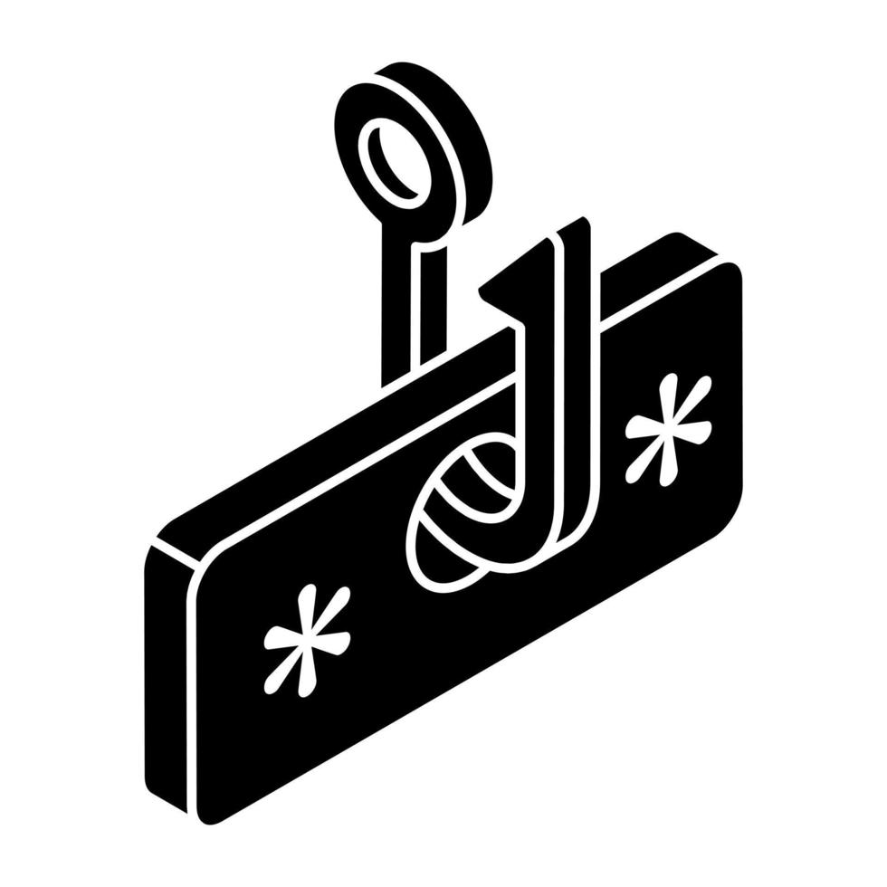 ett redigerbar design ikon av Lösenord nätfiske vektor