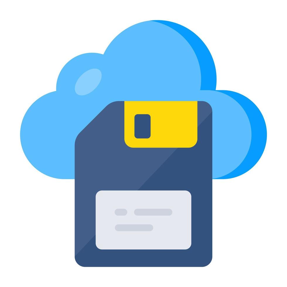 Vektordesign von Cloud-Floppy vektor