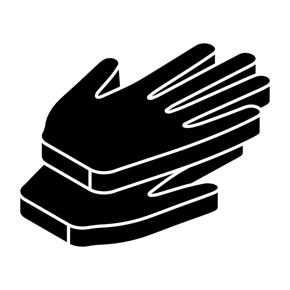 modern designikon av handskar vektor