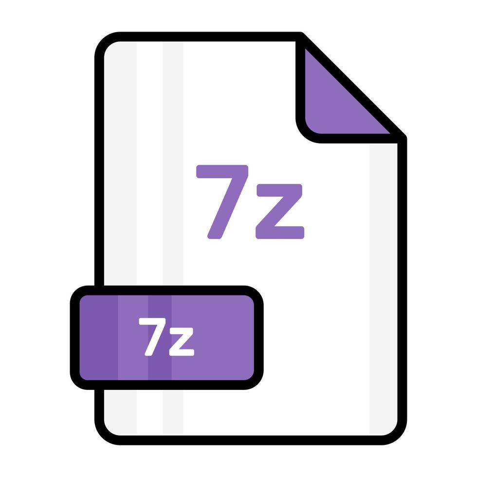 ein tolle Vektor Symbol von 7z Datei, editierbar Design