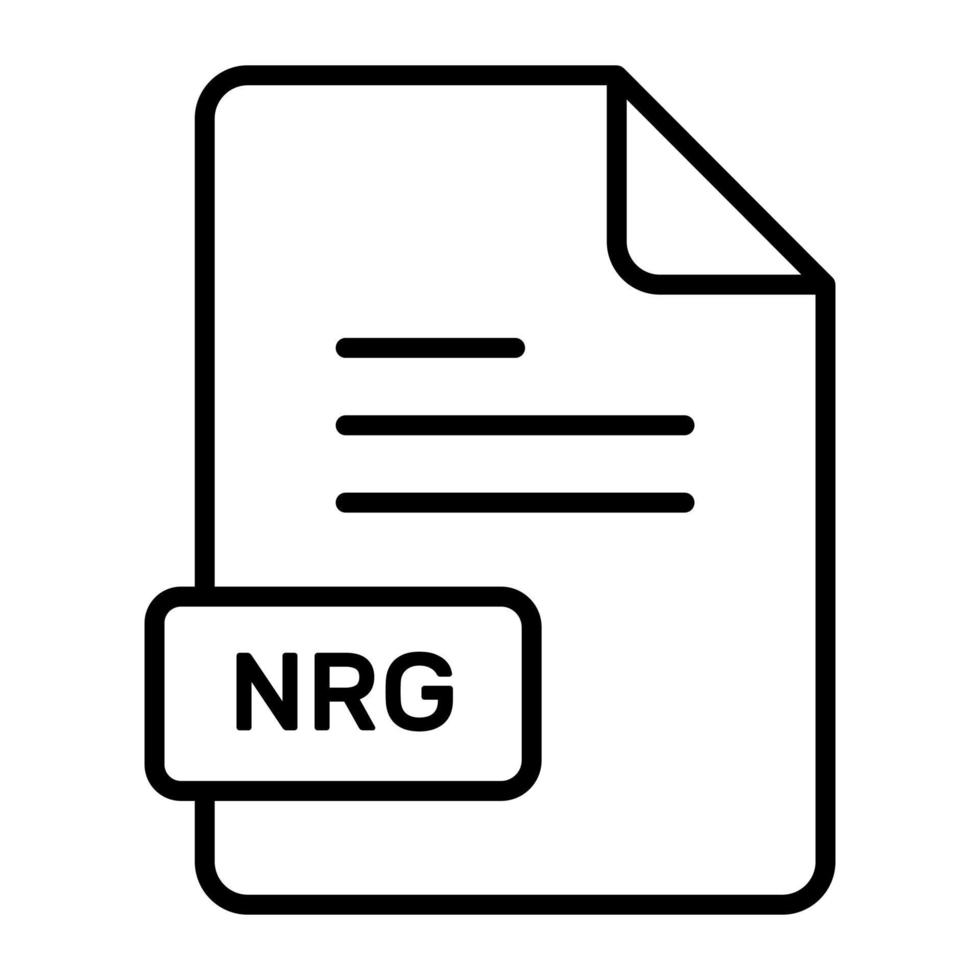ett Fantastisk vektor ikon av nrg fil, redigerbar design