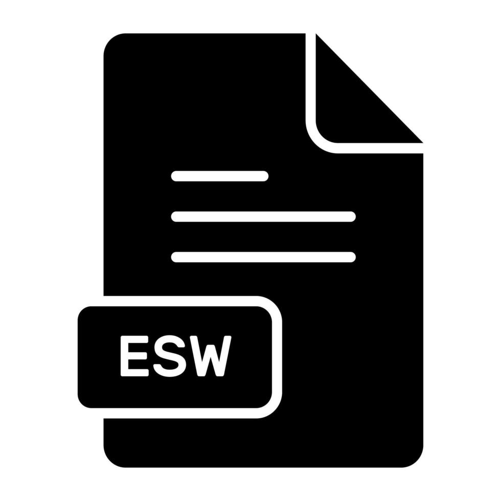 ett Fantastisk vektor ikon av esw fil, redigerbar design