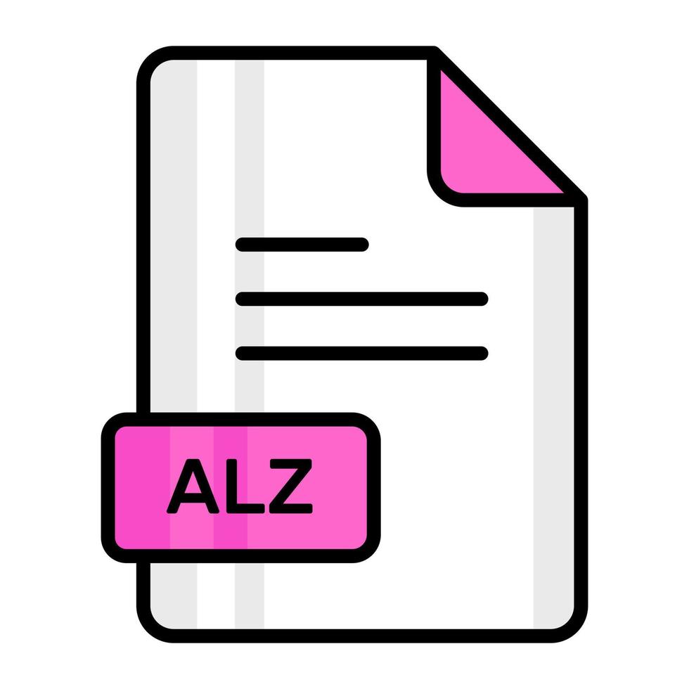 ein tolle Vektor Symbol von alz Datei, editierbar Design