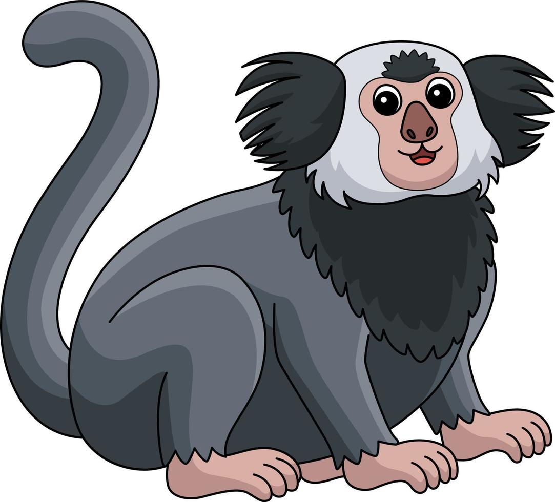 marmoset djur- tecknad serie färgad ClipArt vektor