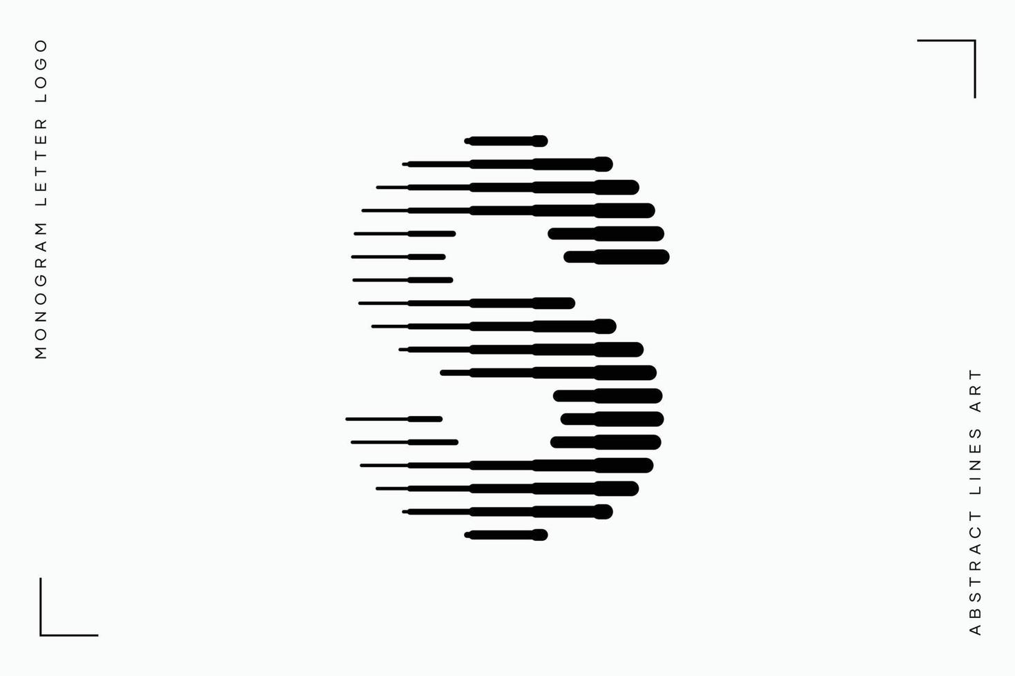 Monogramm Brief s abstrakt modern Linien Kunst Logo vektor
