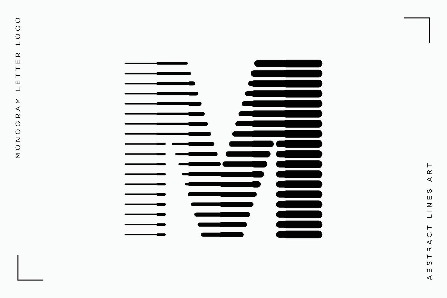 Monogramm Brief m abstrakt modern Linien Kunst Logo vektor