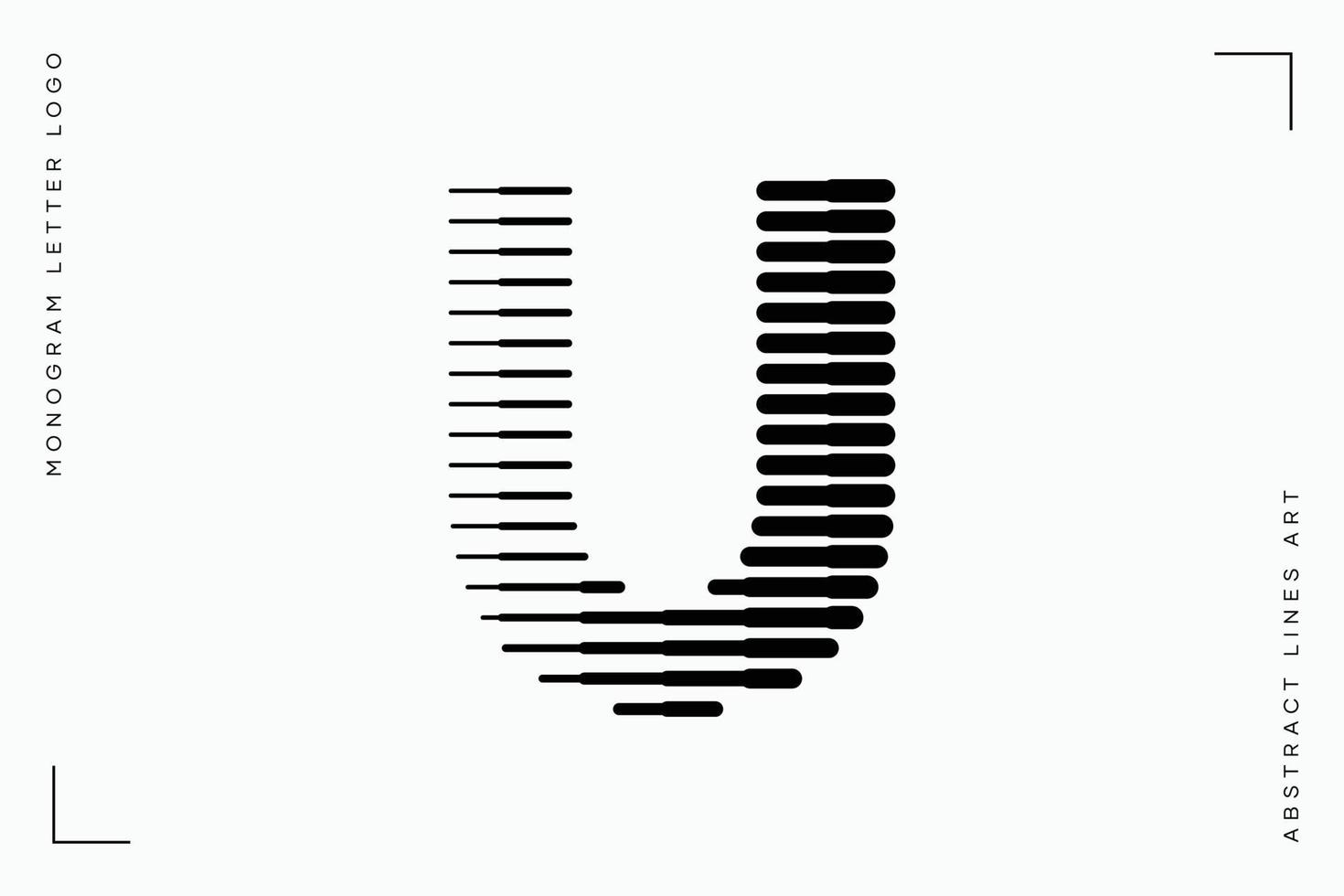 Monogramm Brief u abstrakt modern Linien Kunst Logo vektor