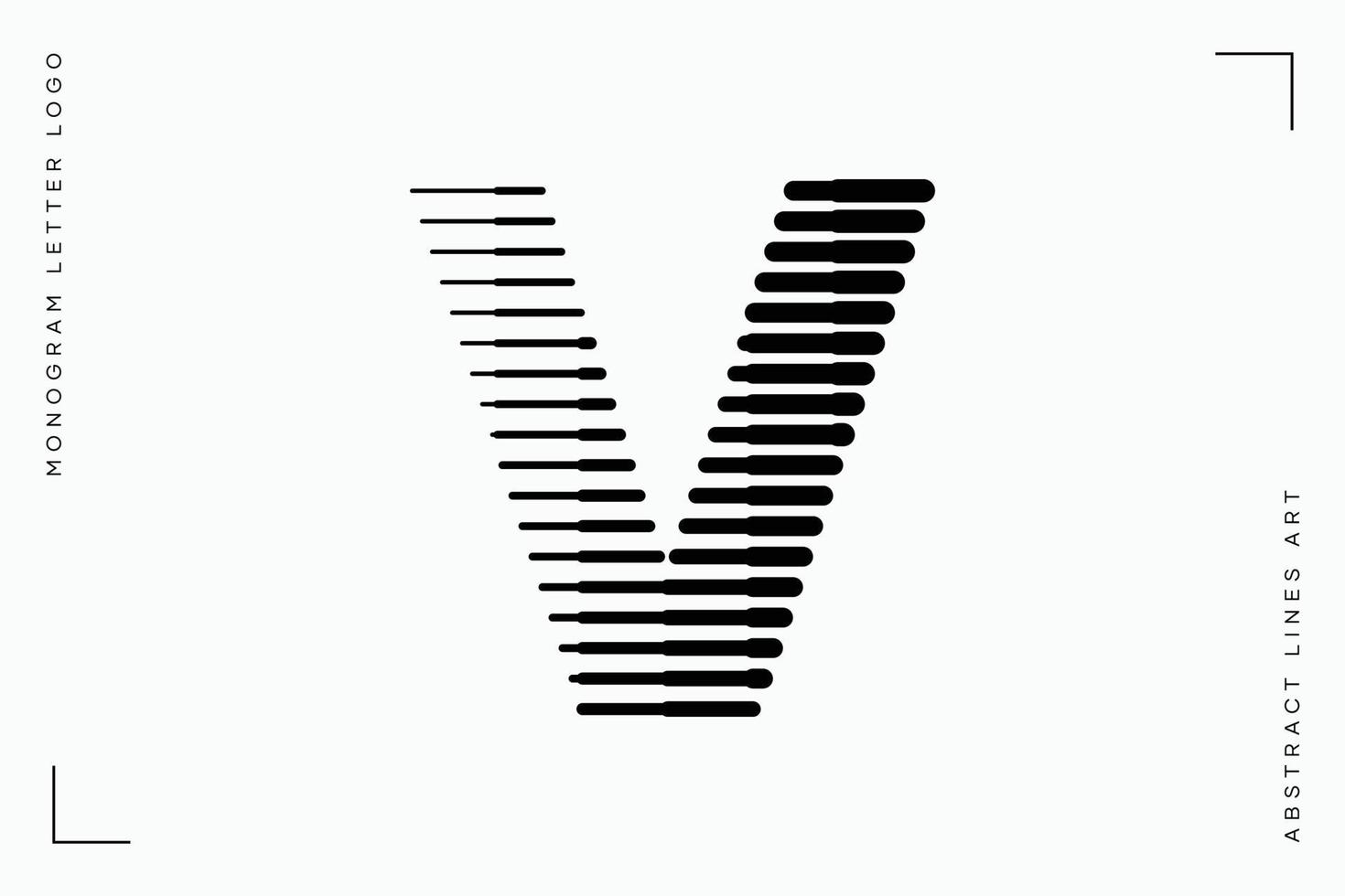 Monogramm Brief v abstrakt modern Linien Kunst Logo vektor