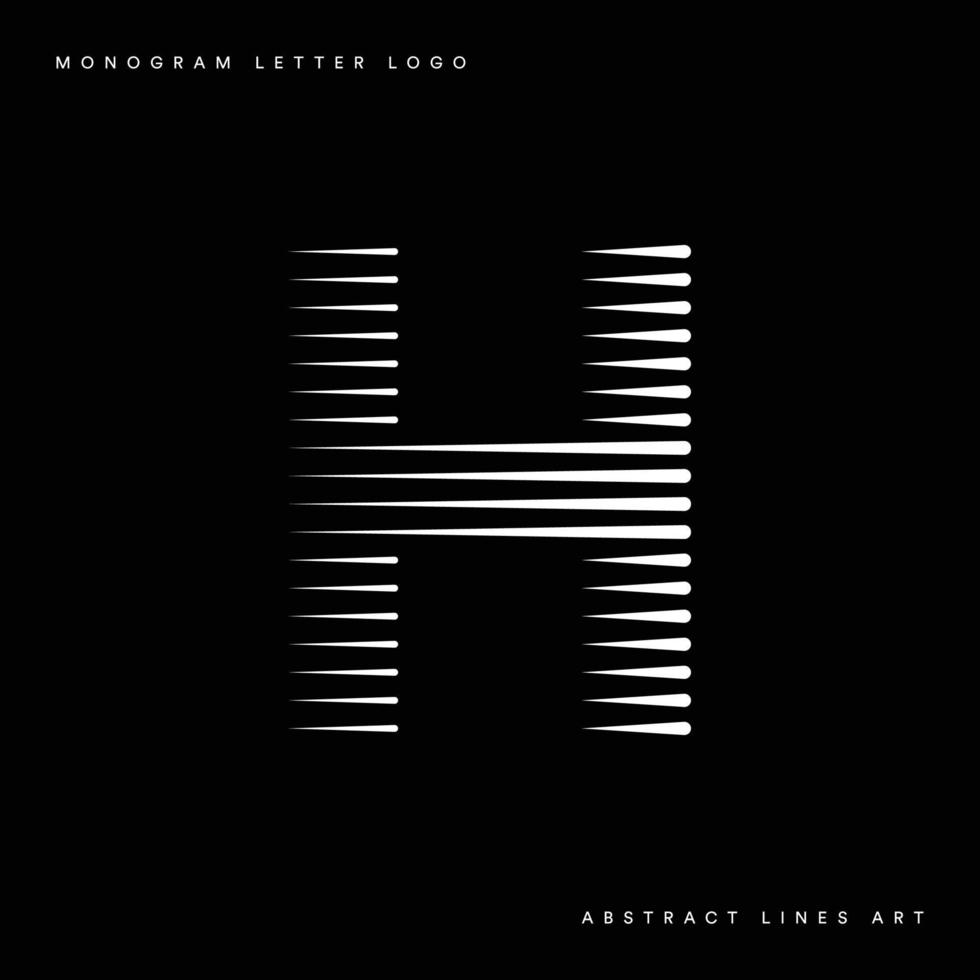 Brief h abstrakt modern Linien Kunst Monogramm Logo vektor