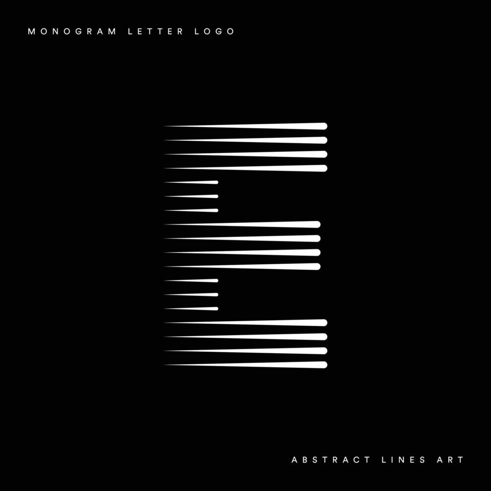 Brief e abstrakt modern Linien Kunst Monogramm Logo vektor