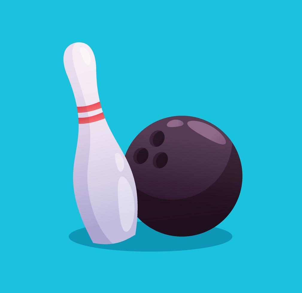 bowling-streik isolierte vektorillustration vektor