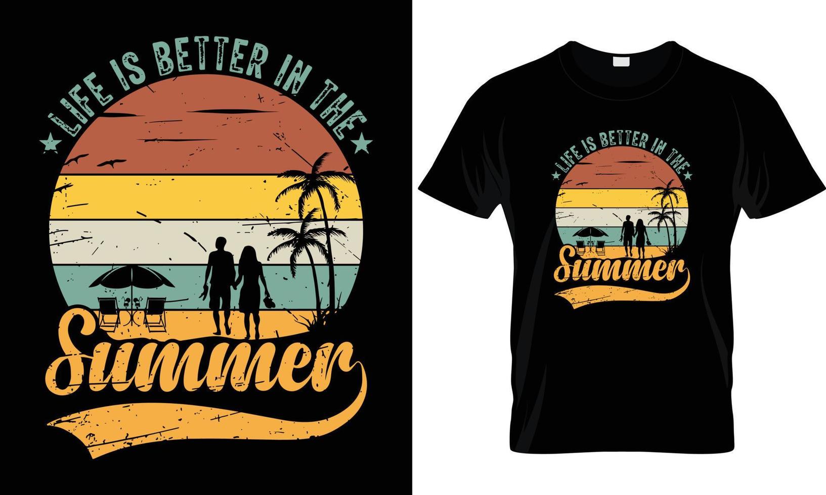 Sommer- t - - Hemd Design vektor
