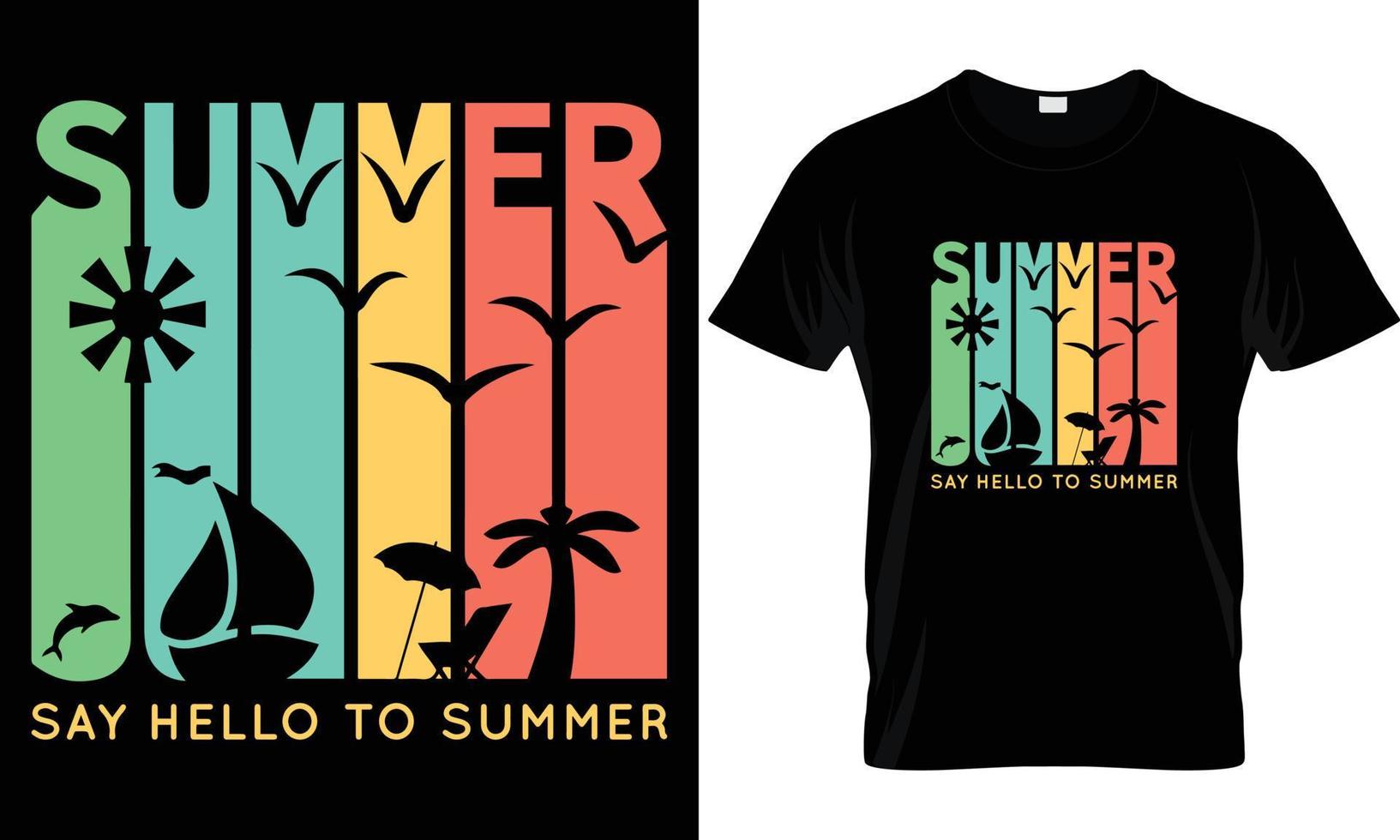 Sommer- t - - Hemd Design vektor