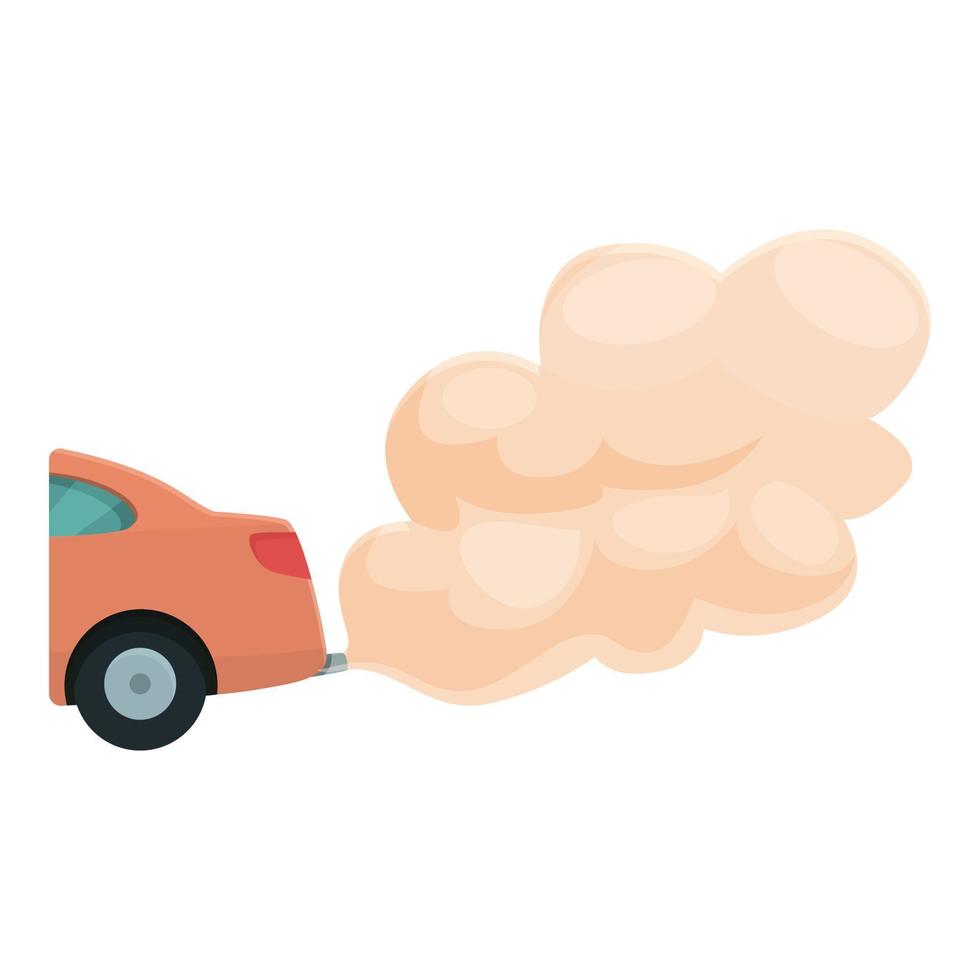 Auspuff Auto Rauch Symbol Karikatur Vektor. Gas Fahrzeug vektor