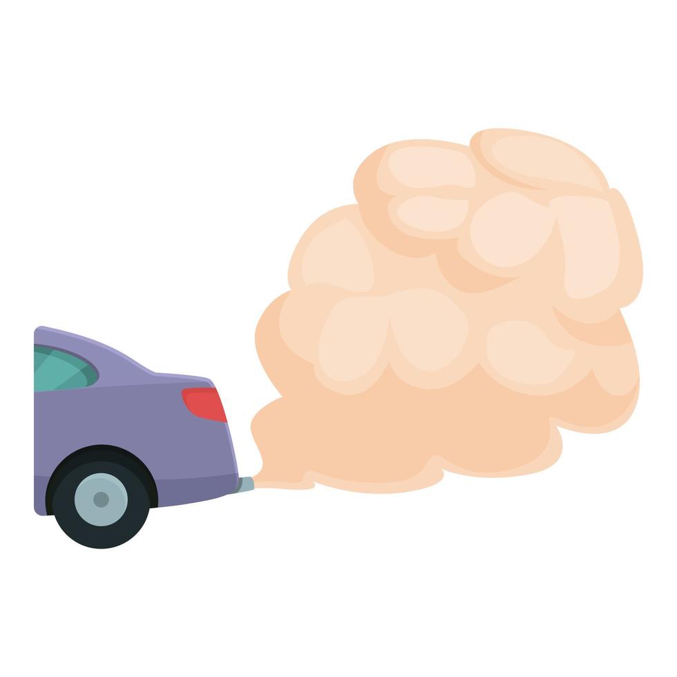 trafik bil rök ikon tecknad serie vektor. gas fordon vektor