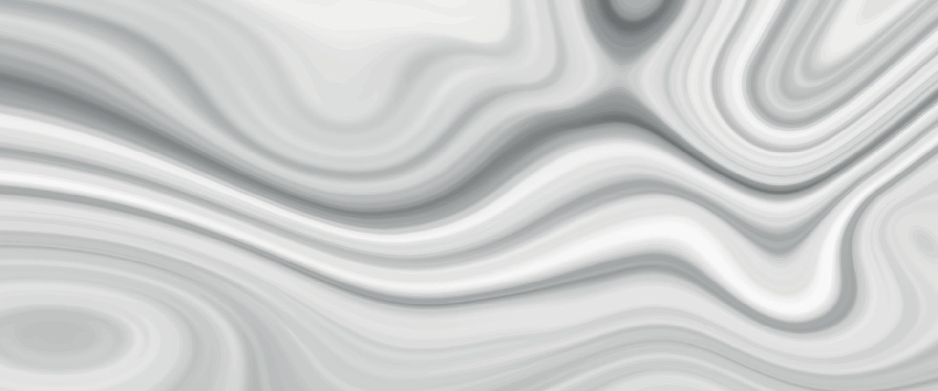 abstrakt strömmande flytande kurva linje i grå silver- svart metallisk. glansig mönster Häftigt bakgrund texturer. skön teckning med de skilsmässor och vågig rader i grå toner. vektor