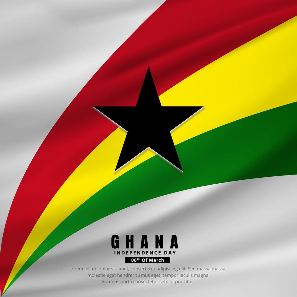firande ghana oberoende dag design. 06:e Mars ghana oberoende dag vektor