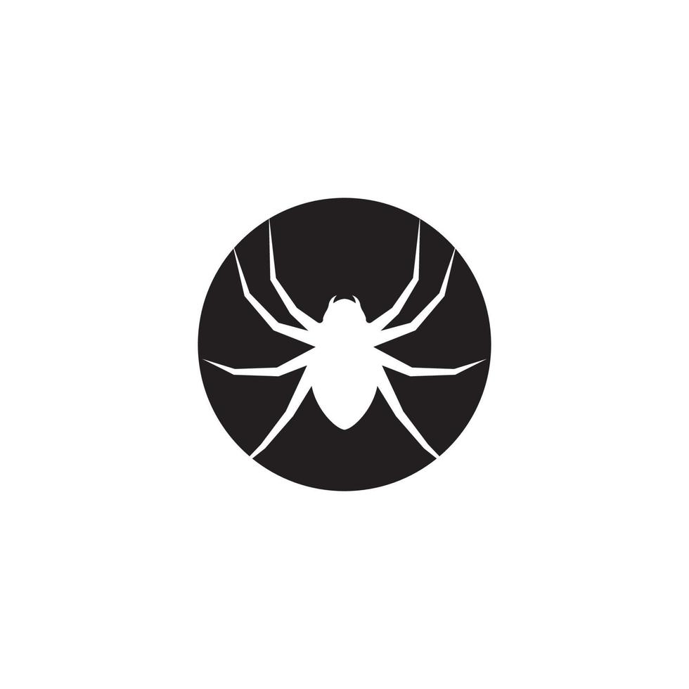 schwarz Spinne Logo Vorlage Vektor Symbol Illustration