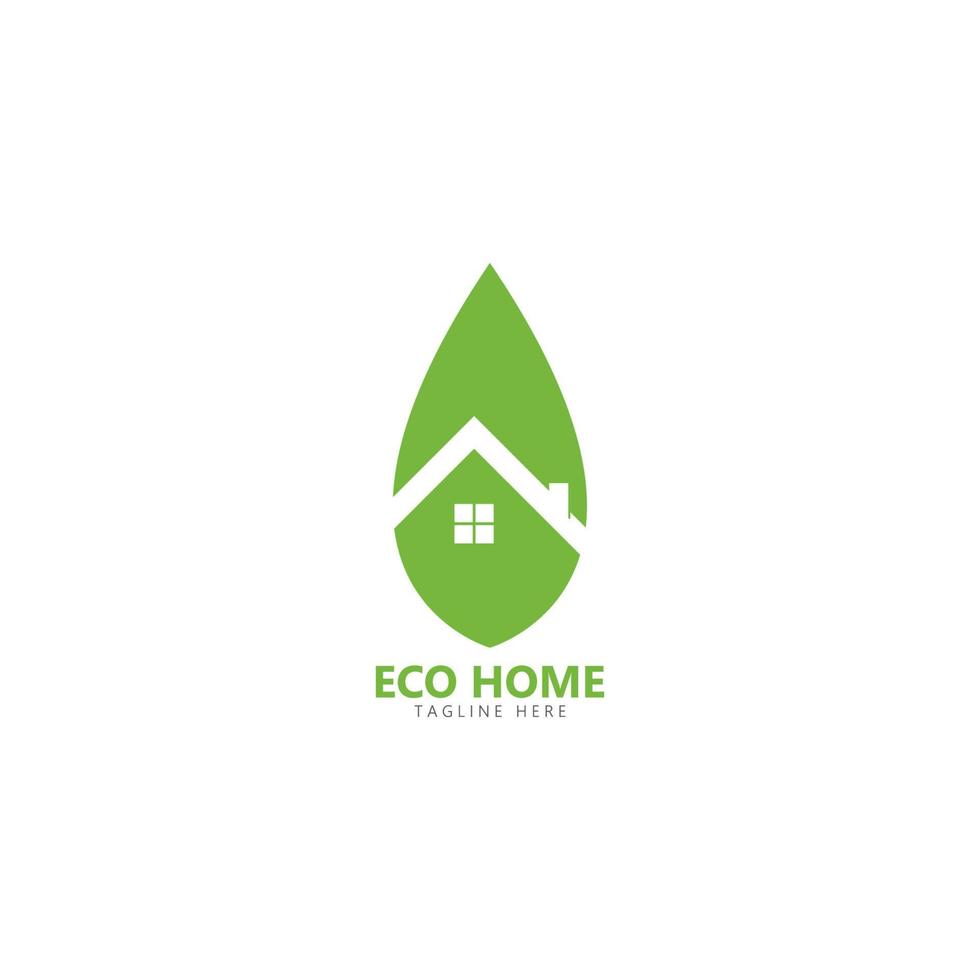 Öko freundlich Zuhause Logo Vektor Symbol Illustration