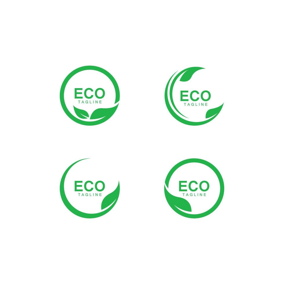 eco träd blad logotyp mall vektor