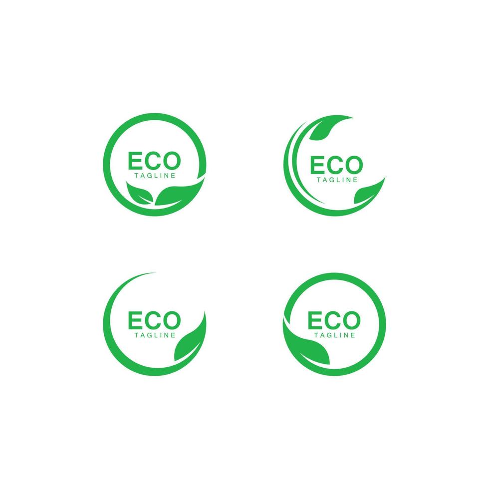 Öko-Baum-Blatt-Logo-Vorlage vektor